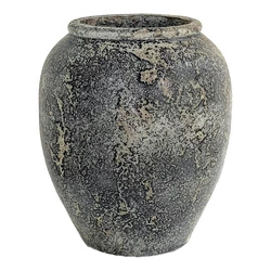 Wazon ceramiczny Capelo szary nowoczesny dekoracyjny do salonu i jadalni Intesi 49 cm