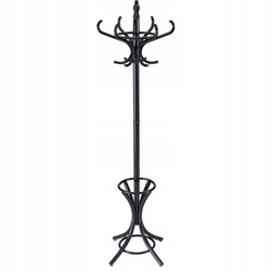 Poulpe nowoczesny drewniany wieszak stojący do przedpokoju wenge 188 cm Intesi