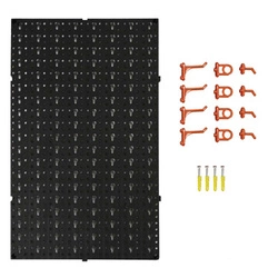 Intesi nowoczesny czarny wieszak ścienny na narzędzia do garażu i warsztatu 16 elementów