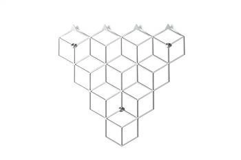 Wieszak ścienny Stiga S biały nowoczesny metalowy do przedpokoju i garderoby POLYHEDRA