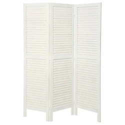 Parawan pokojowy drewniany biały Camila 3-skrzydłowy retro do sypialni Atmosphera