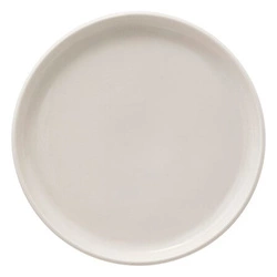 Talerz deserowy Nora okrągły ceramiczny biały 21 cm do jadalni do zmywarki