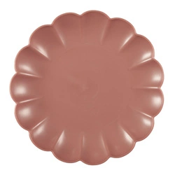 Talerz deserowy różowy Iris 20,5 cm okrągły nietłukący do zmywarki Intesi