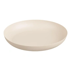 Okrągła taca dekoracyjna metalowa beżowa 30 cm House Nordic do serwowania