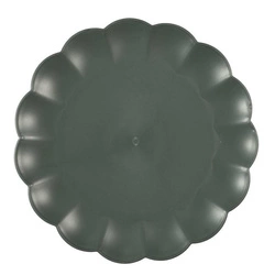 Talerz obiadowy Iris 25,5 cm okrągły szary ciemny do jadalni z tworzywa sztucznego