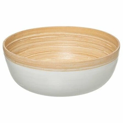 Miska do sałatek Modern Color biała bambusowa okrągła do kuchni 30 cm 5five