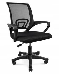 Fotel biurowy ergonomiczny Splash czarny siatkowy obrotowy z podłokietnikami do biurka