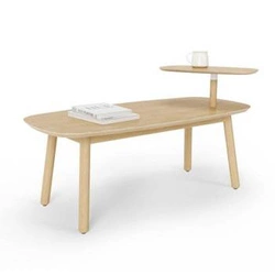 Stolik kawowy Swivo drewniany prostokątny skandynawski obrotowy do salonu Umbra