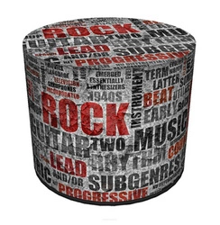 Pufa okrągła tapicerowana Sub Intesi multikolor nowoczesna do salonu i sypialni 40 cm