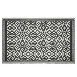 Dywan zewnętrzny nowoczesny Atmosphera czarny 120x180 łatwy w czyszczeniu na taras