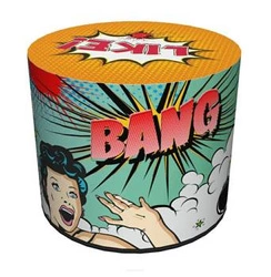 Pufa okrągła PinUp Intesi kolorowa nowoczesna do salonu i sypialni z zdejmowanym pokrowcem