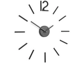 Umbra Blink nowoczesny czarny zegar ścienny metalowy Ø 51 cm do salonu lub biura