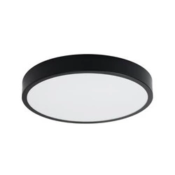 Plafon sufitowy LED ONYX 50 czarny nowoczesny okrągły do salonu i sypialni SOLLUX