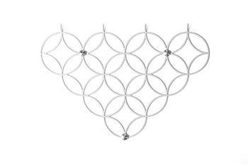 Holo S POLYHEDRA nowoczesny biały wieszak ścienny do przedpokoju metalowy 37 cm