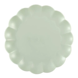 Talerz obiadowy Iris 25,5 cm okrągły zielony lekki do jadalni Intesi do zmywarki