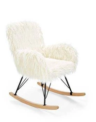 Fotel bujany Natsu kremowy do salonu nowoczesny boucle wypoczynkowy Intesi