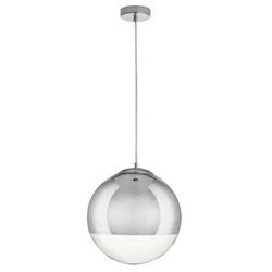 Lampa wisząca kula szklana chromowana FLASH M Step into Design do salonu 30 cm