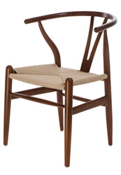 Krzesło Wicker Naturalne brązowe cieme i nspirowane Wishbone Outlet
