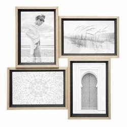 Ramka na zdjęcia 10x15 Moly czarna multiramka na 4 zdjęcia wisząca nowoczesna Atmosphera