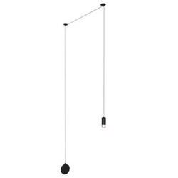 Kinkiet ścienny LINEA-1 WALL czarny nowoczesny metalowy z długim przewodem do salonu