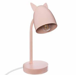 Lampka biurkowa LED Atmosphera Ears różowa nowoczesna do pokoju dziecięcego z regulowanym kloszem