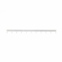 Intesi nowoczesny biały wieszak ścienny do przedpokoju metalowy listwa 80 cm 11 haczyków