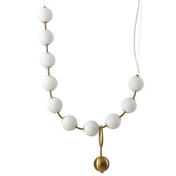 Lampa wisząca kula LED CORALLI L biała nowoczesna do salonu i nad wyspę 150 cm