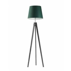Lampa podłogowa ARUBA abażur zieleń butelkowa stelaż popielaty