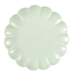 Talerz deserowy okrągły Iris 20,5 cm zielony jasny Intesi do ciast i przekąsek