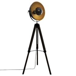 Lampa podłogowa Lahti czarna loftowa na statywie trójnóg do salonu i sypialni Atmosphera