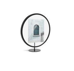 Ramka na zdjęcia 13x18 Infinity Umbra okrągła czarna szklana stojąca nowoczesna