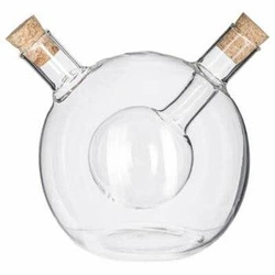 Butelka szklana 2w1 na oliwę i ocet 480 ml okrągła nowoczesna 5five simply smart