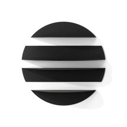 Półka ścienna Solis Umbra czarna metalowa okrągła nowoczesna na dekoracje do salonu