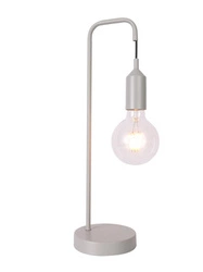 Lampka nocna Laren szara metalowa industrialna do sypialni lub na biurko Ledea 46 cm