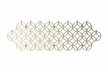 Wieszak ścienny Holo L Gold nowoczesny metalowy złoty do przedpokoju lub garderoby POLYHEDRA