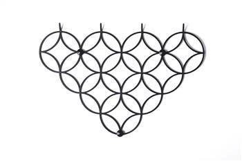 Wieszak ścienny do przedpokoju Holo S czarny metalowy nowoczesny POLYHEDRA