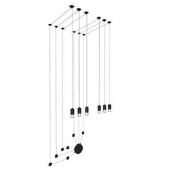 Nowoczesny kinkiet ścienny LINEA-6 WALL czarny do salonu i sypialni Step into Design