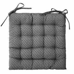 Poduszka na krzesło kwadrat 38cm szara  