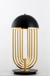 Lampa stołowa Dolce Vita czarno-złota nowoczesna metalowa do salonu i sypialni Step into Design