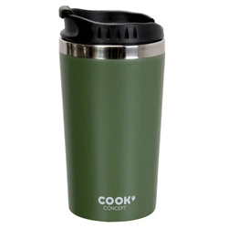 Kubek turystyczny Intesi zielony stalowy 350 ml na kawę i herbatę podróżny