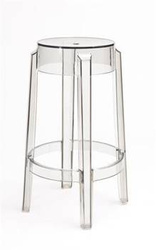 Stołek barowy Duch 75 cm inspirowany Ghost transparentny