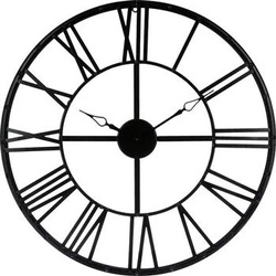 Zegar ścienny industrialny Vintage Atmosphera czarny metalowy duży 70 cm do salonu