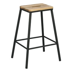 Hoker Seattle Black Intesi nowoczesny drewniany do kuchni i wyspy, czarny, 66 cm