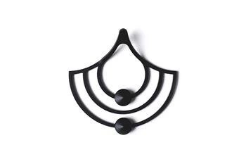 Wieszak ścienny metalowy czarny Husk XS POLYHEDRA nowoczesny do przedpokoju