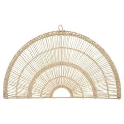 Dekoracja ścienna Reed Atmosphera boho z trzciny naturalnej ażurowa do salonu 60 cm