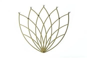 Lotos Wieszak ścienny złoty metalowy nowoczesny do przedpokoju POLYHEDRA