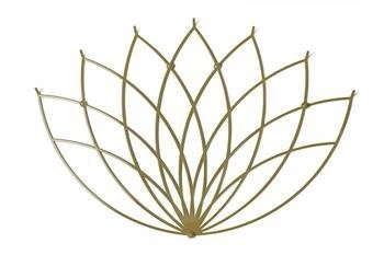 Lotos POLYHEDRA nowoczesny wieszak ścienny do przedpokoju złoty metal dekoracyjny