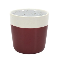 Kubek ceramiczny do espresso Doblo 100 ml czerwony nowoczesny dla miłośników kawy Intesi