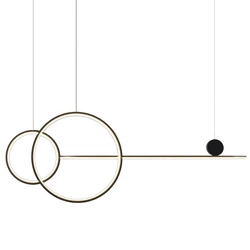 Lampa sufitowa LED NEW AGE czarna 120 cm regulowana do salonu i nad wyspę