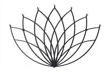 Wieszak ścienny do przedpokoju Lotos nowoczesny czarny metalowy POLYHEDRA 68 cm